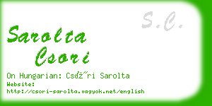 sarolta csori business card